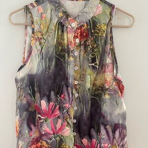 Cute water color print top